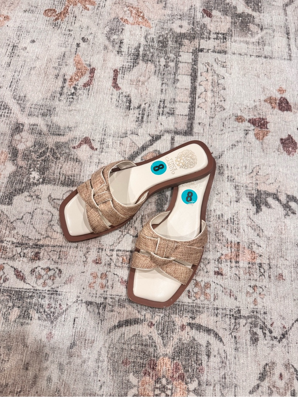 Dolce Vita Metallic Tan Woven Mule Slides